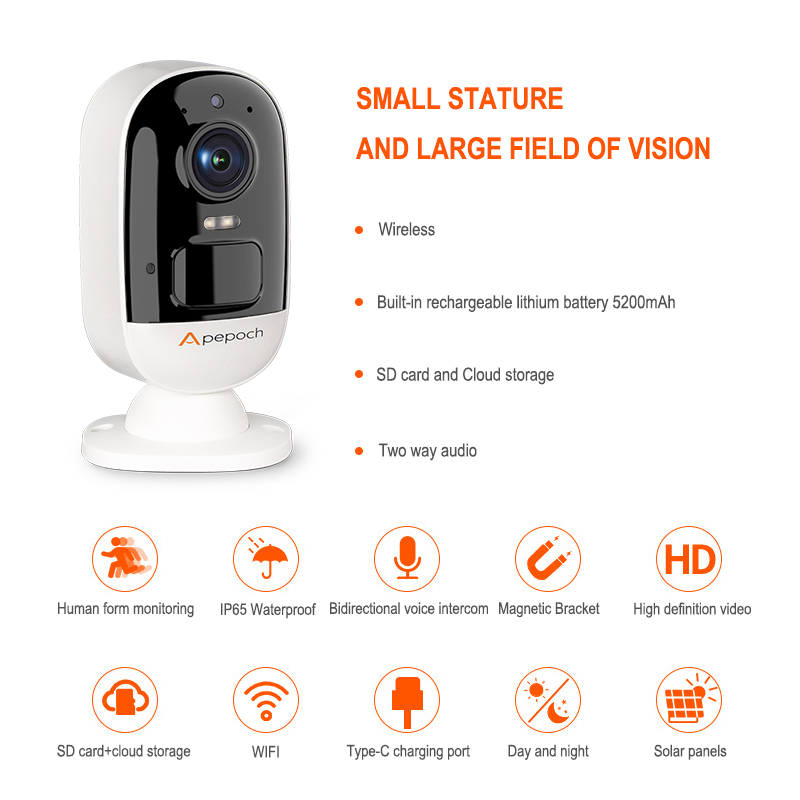 Security Cameras Surveillance Wifi Connected PIR Intelligent Detection Quick Recording Network Camera
